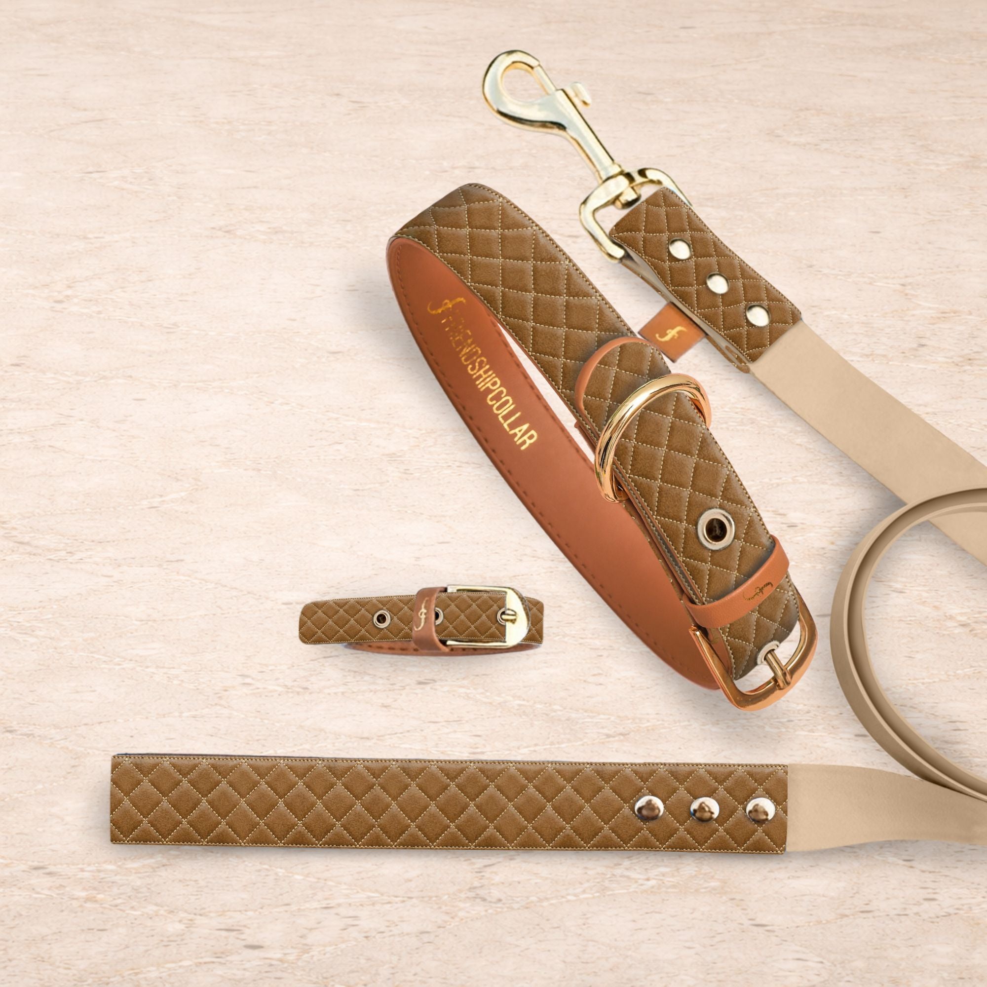 Quilted Classic - Cognac - 5ft Leash
