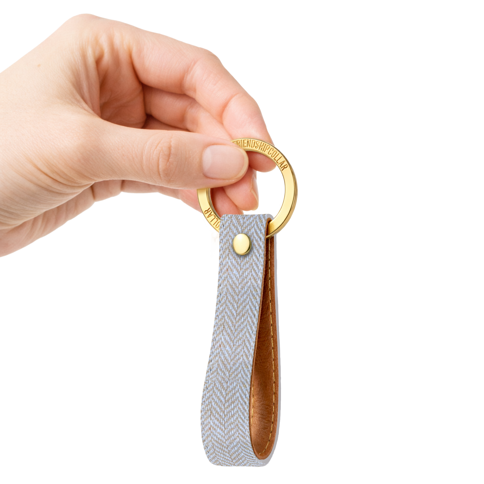 Herringbone Classic - Sand Dune Keyring