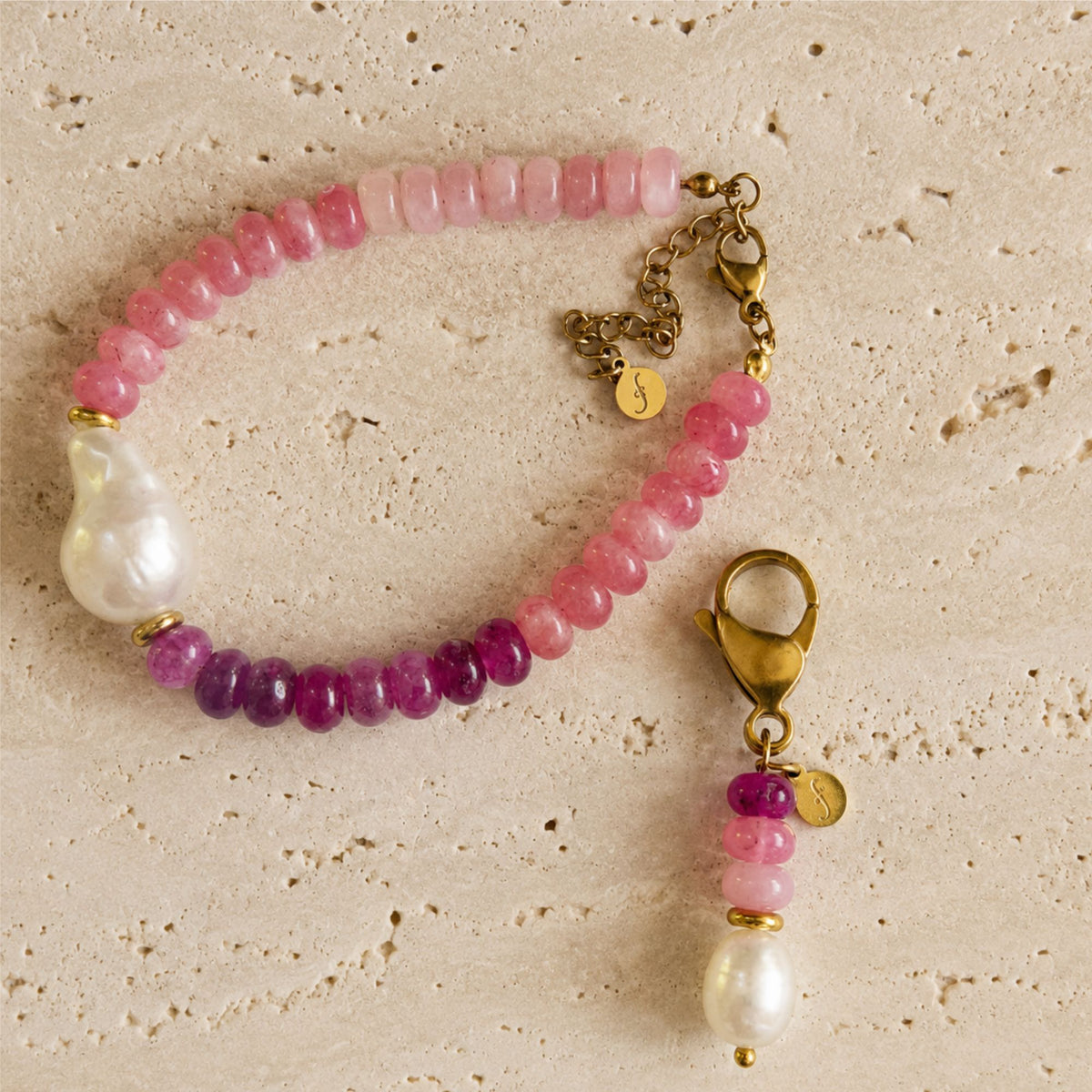 Positano Pearl Set - Bracelet & Charm