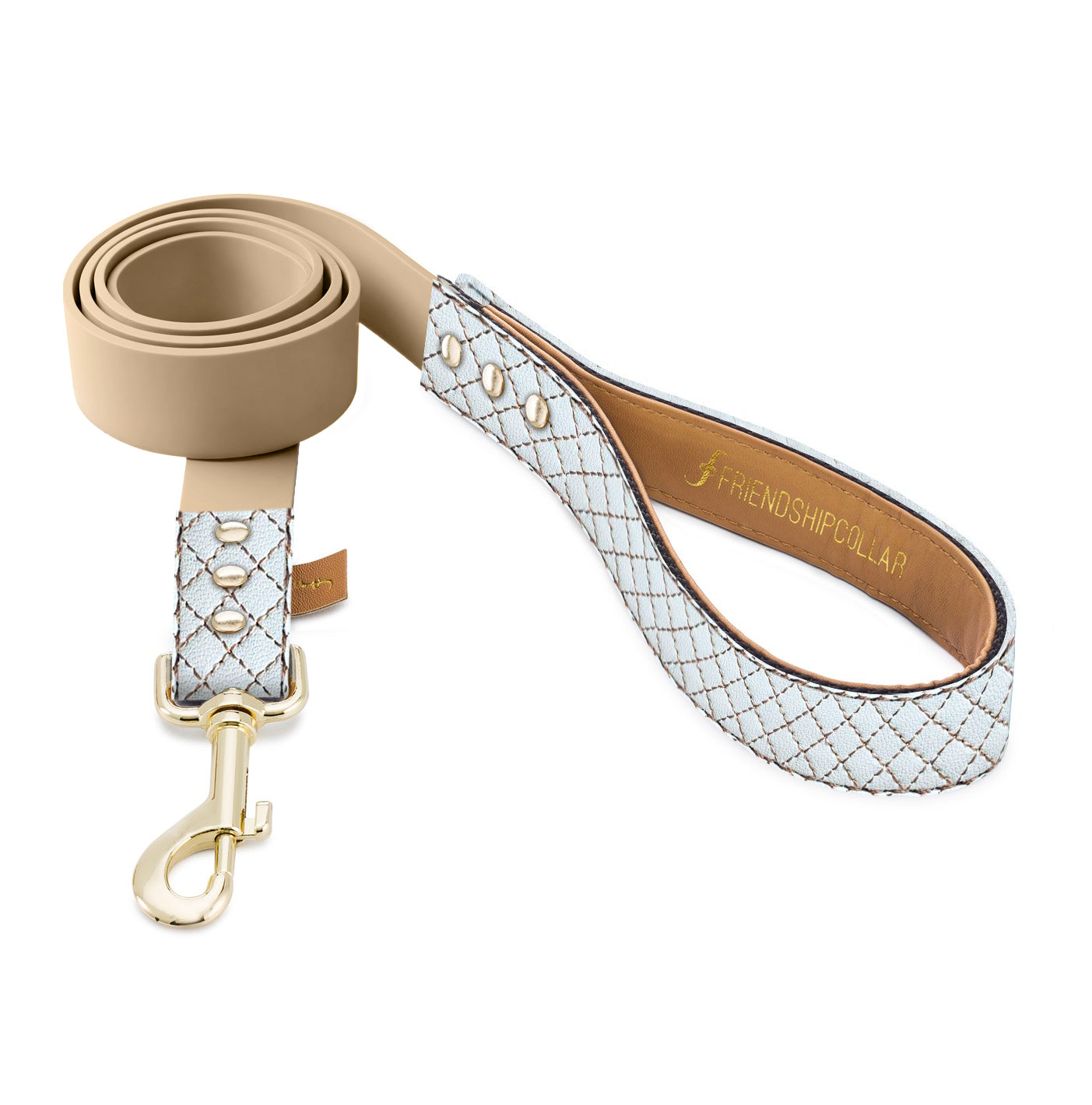Quilted Blanc - 5ft Leash