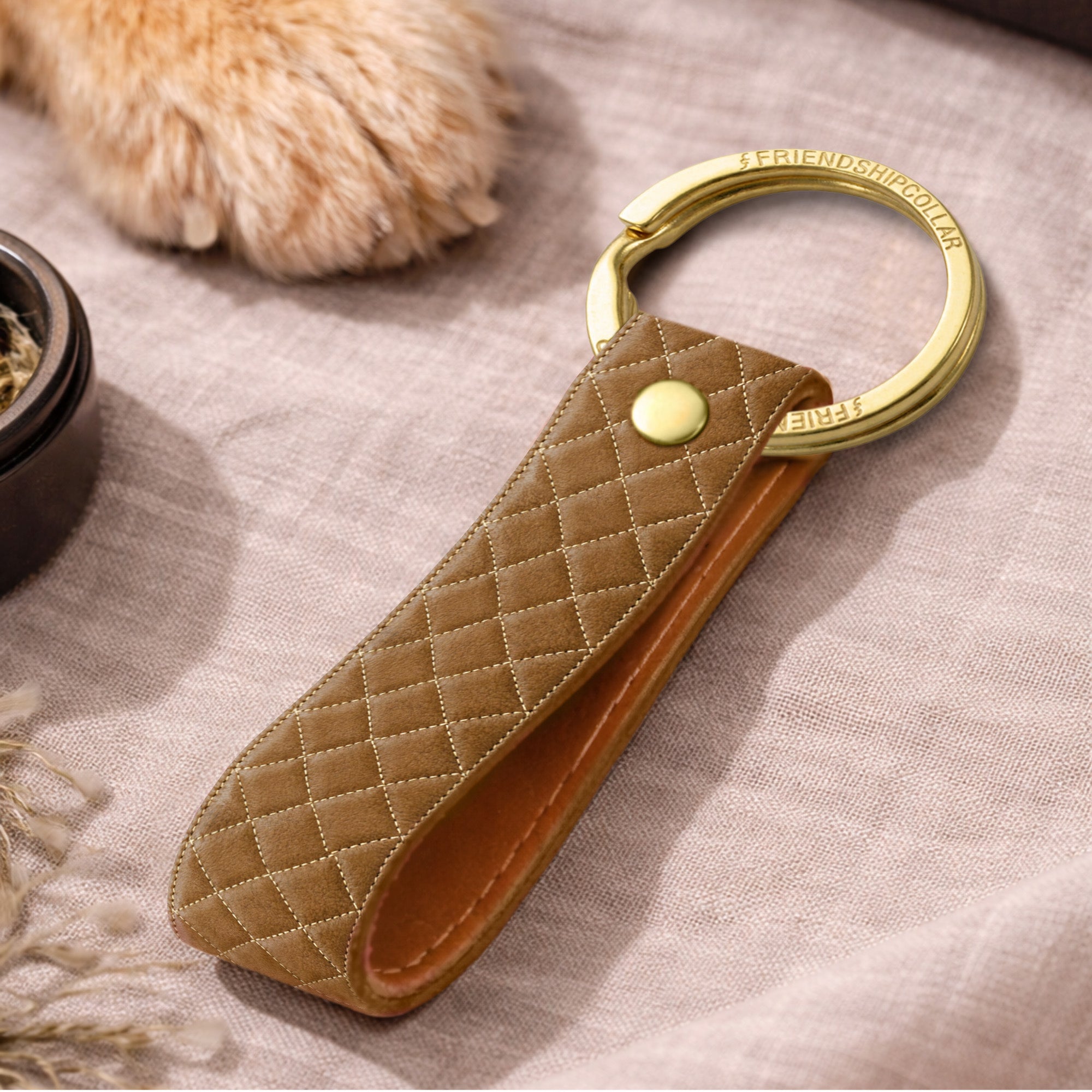 Quilted Classic - Congac Keyring