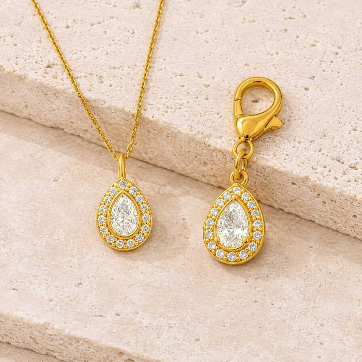 Teardrop - Necklace and Charm Set
