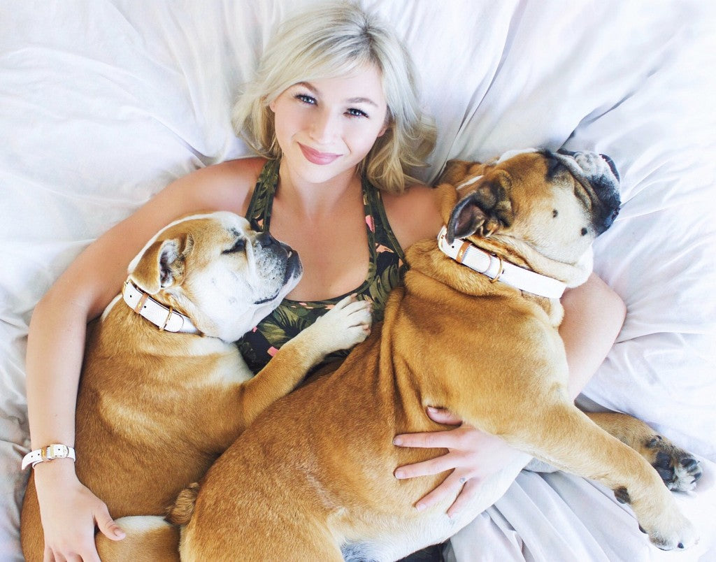 "Cuddliest Bulldog Duo + Human"