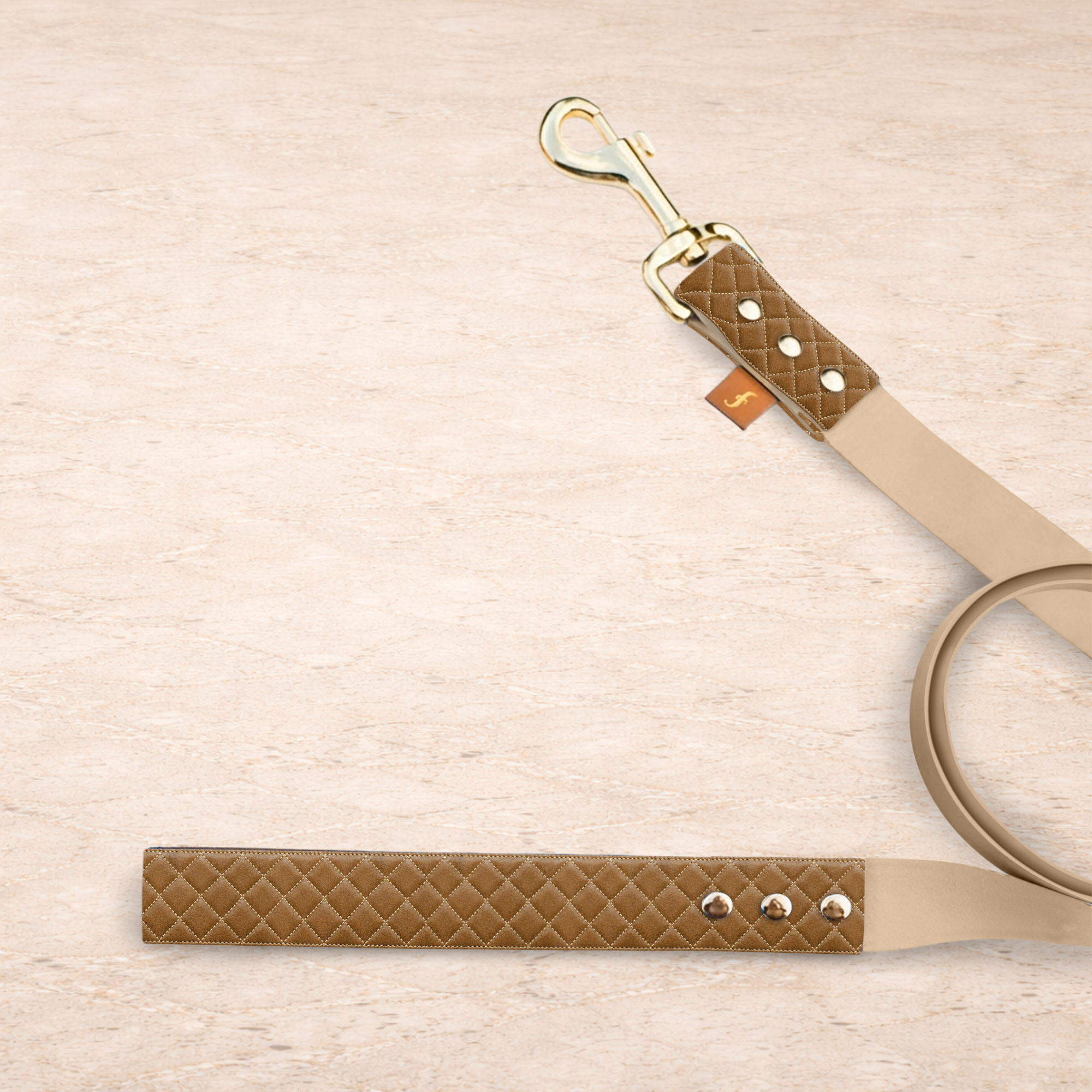 Quilted Classic - Cognac - 5ft Leash