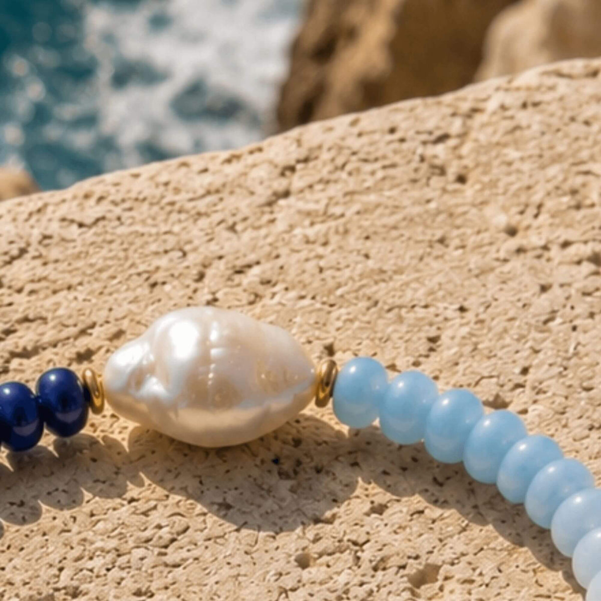 Santorini Pearl Set - Bracelet & Charm