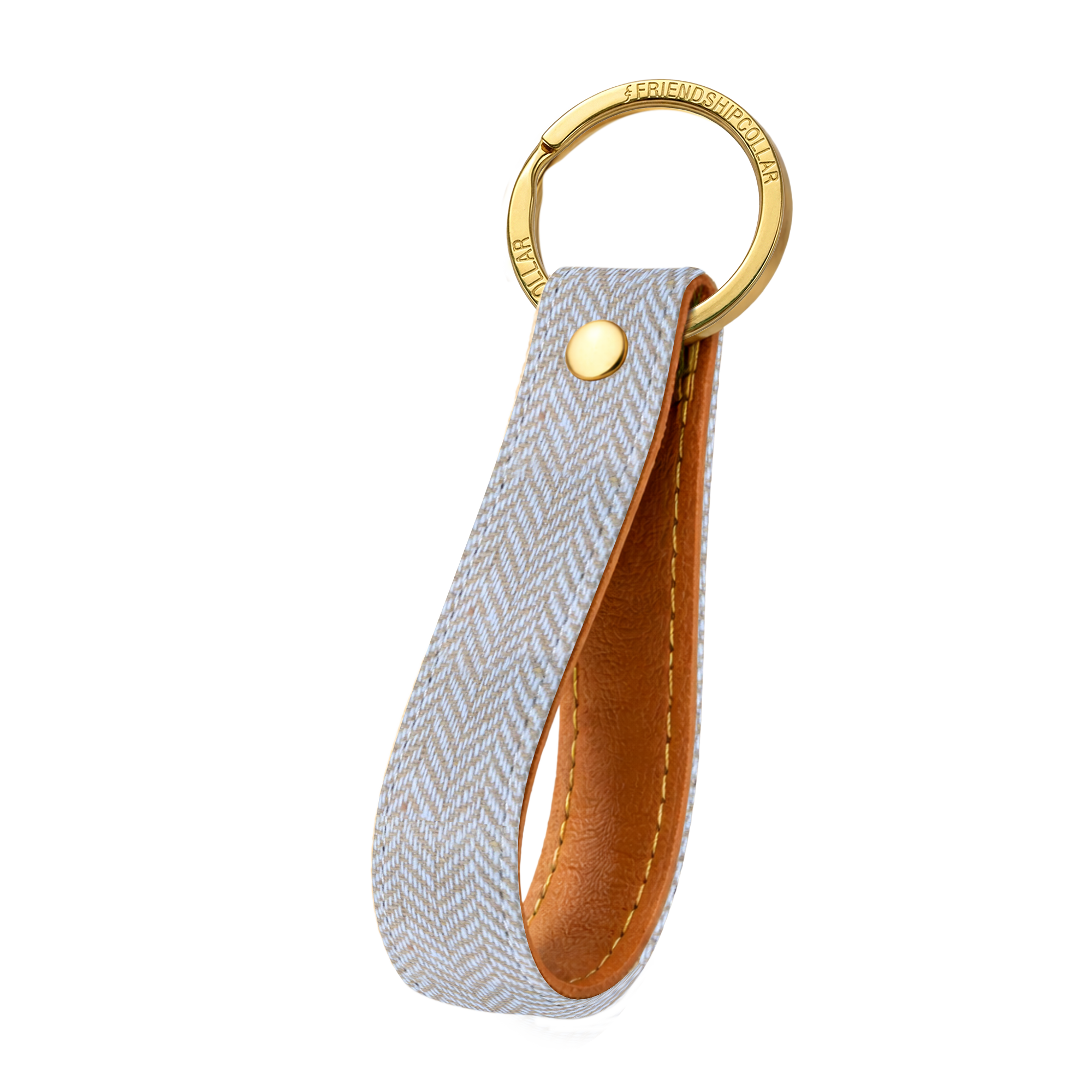 Herringbone Classic - Sand Dune Keyring