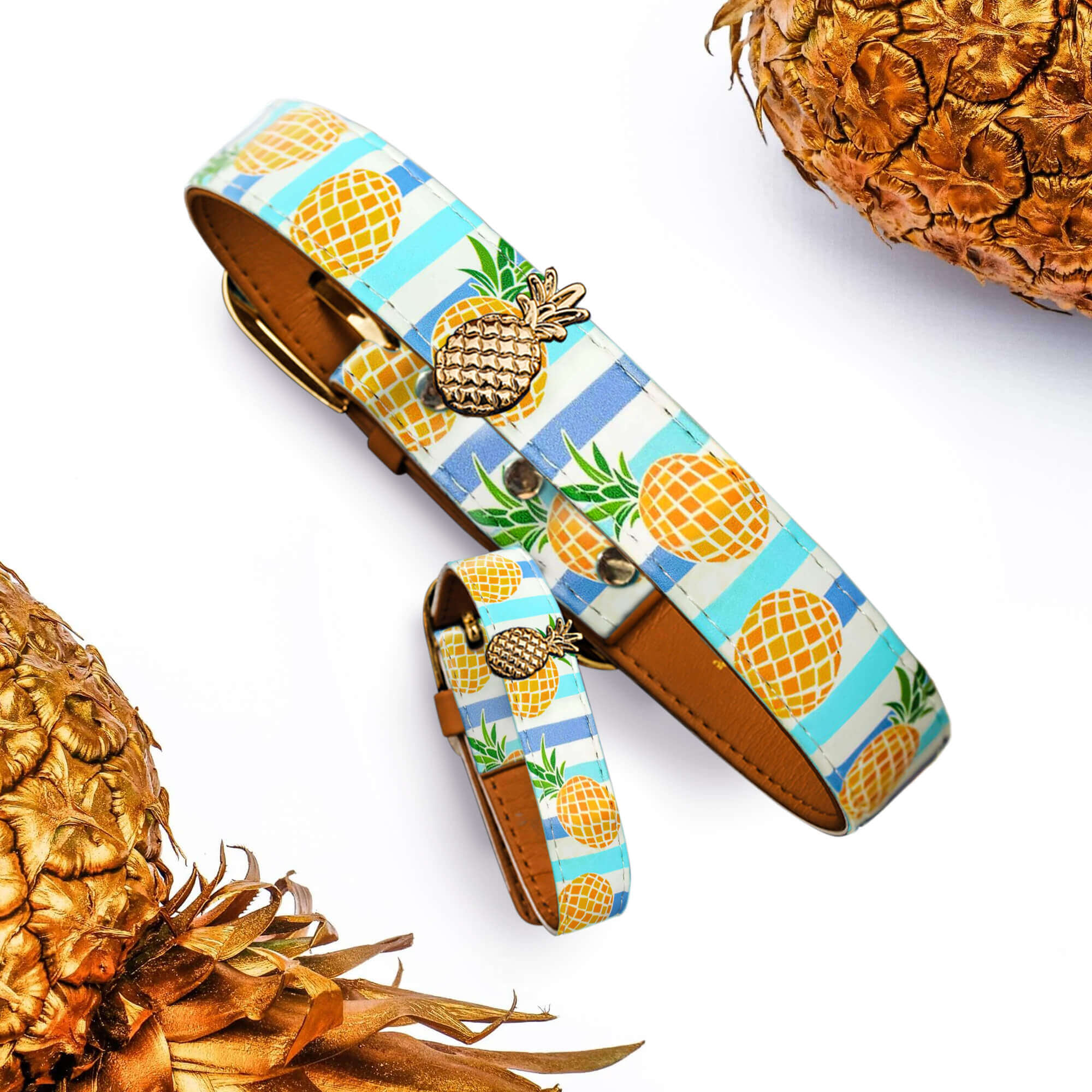 Golden Pineapple Charm Set