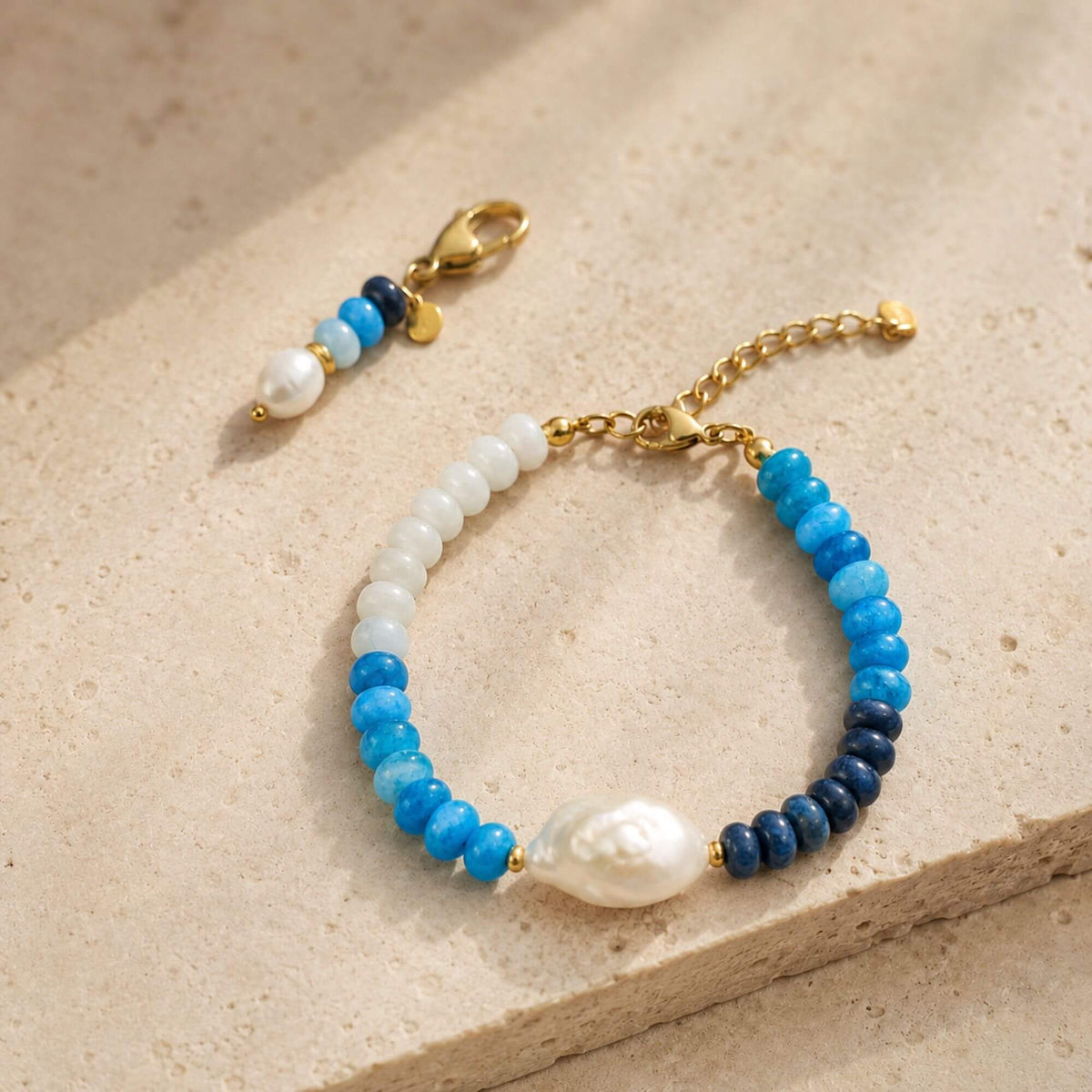 Santorini Pearl Set - Bracelet & Charm
