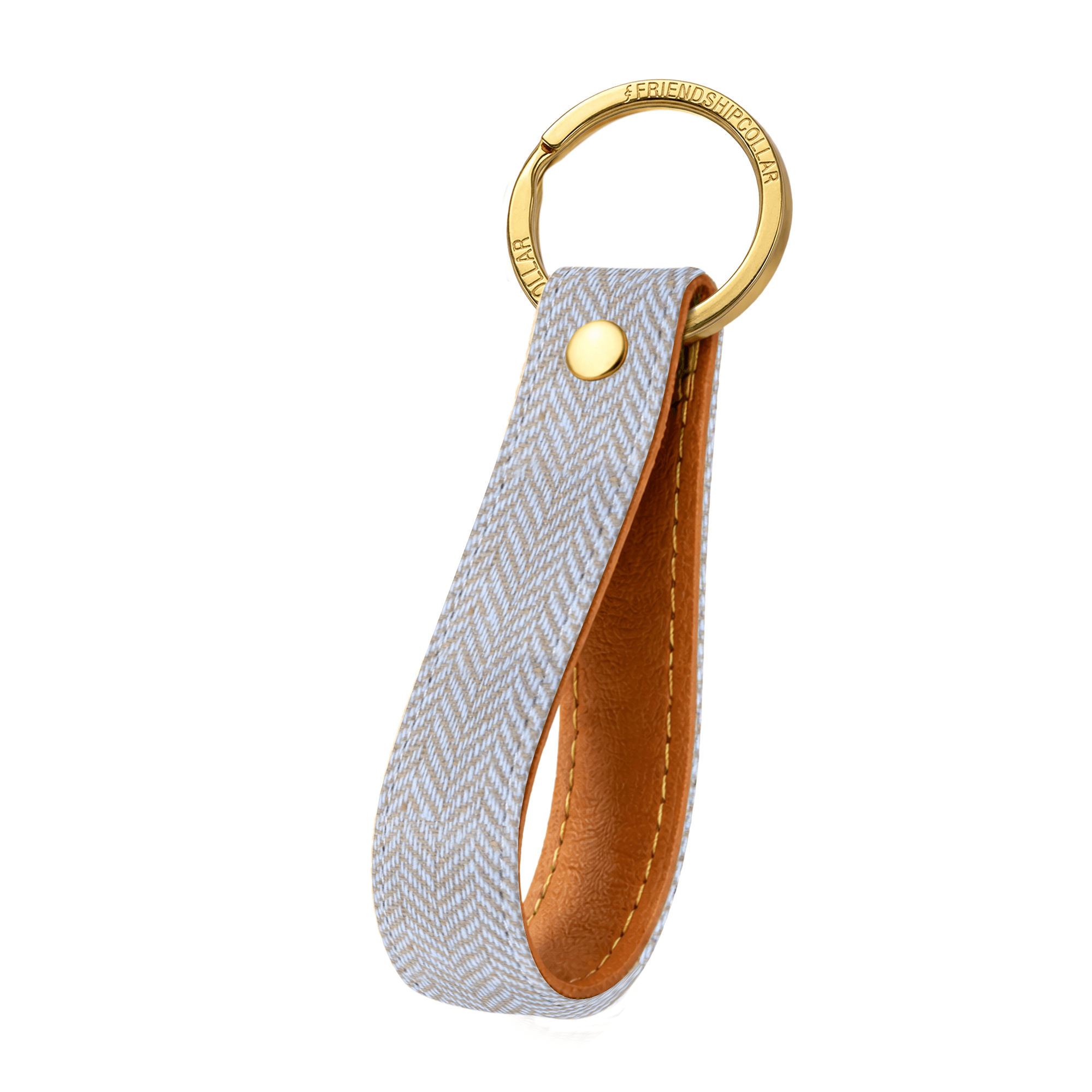 Herringbone Classic - Sand Dune Keyring