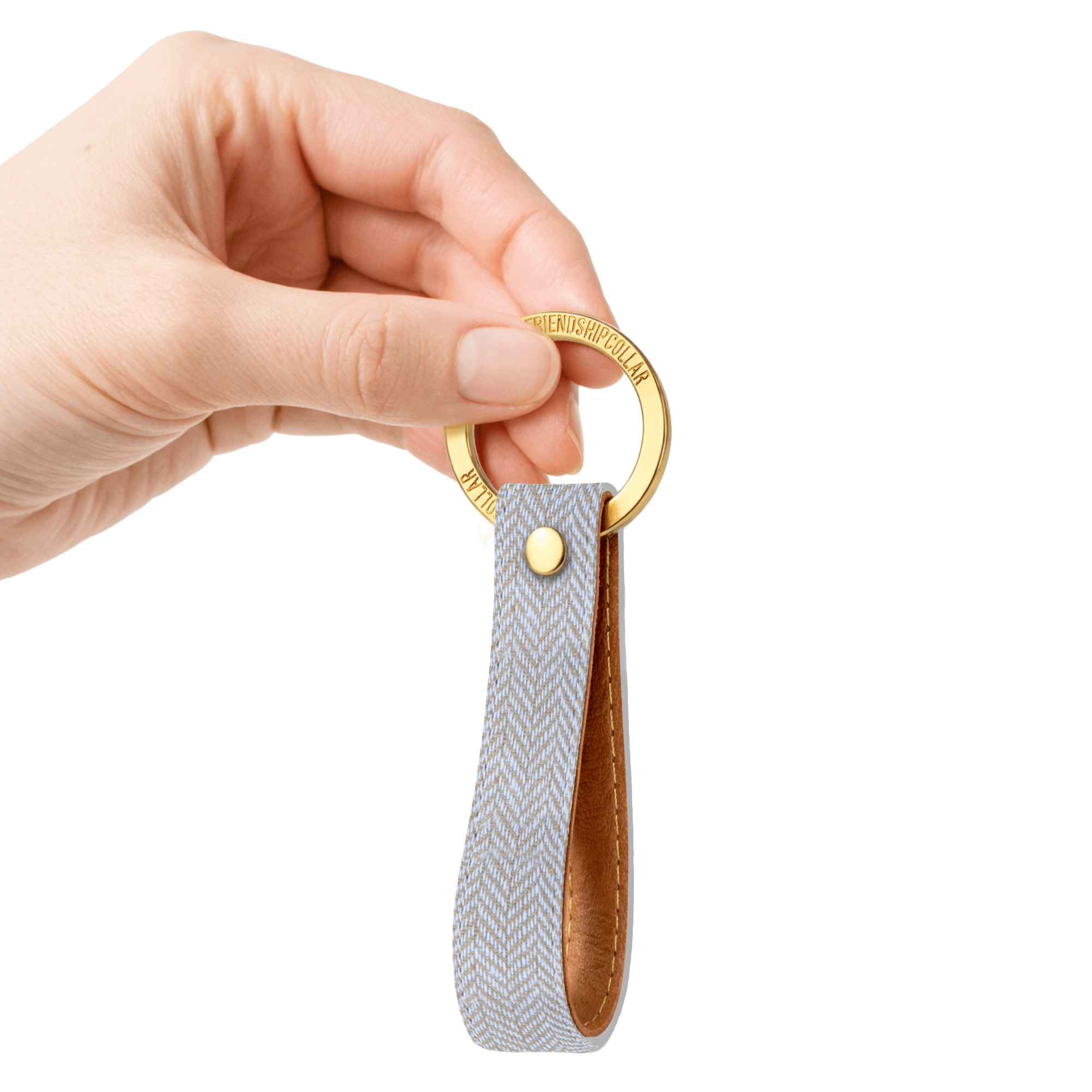 Herringbone Classic - Sand Dune Keyring